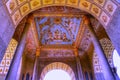 The beautiful decorated ceiling of Laos Victory Gate (Patuxai) in Vientiane, Laos Royalty Free Stock Photo