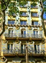 Beautiful decorated facade on La Rambla, Barcelona, Spain