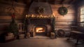 Beautiful decorated fireplace