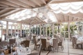 Beautiful decorated outdoor wedding venue