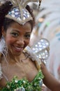 Beautiful decorated woman wearing amazing dress in copenhagen carnival 2013
