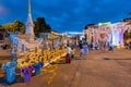 Beautiful decoration by the city at Tha Pae Gate area for the Yi Peng Festival Royalty Free Stock Photo