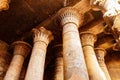 Beautiful decoration at the columns of the Temple of Khnum the Ram Headed Egyptian God in Esna Royalty Free Stock Photo