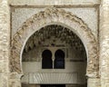 Nasrid style decoration of Moorish Arab origin found in the southern Spain region of Granada, Alhambra.