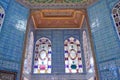 Beautiful decoration of Revan Kiosk at Topkapi Palace in Istanbul, Turkey Royalty Free Stock Photo