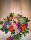 Beautiful decorative bouquet of roses flowers