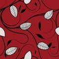 Beautiful flourish design pattern on a red background