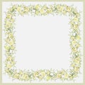 Beautiful decorative framework with flowers. Greet Royalty Free Stock Photo