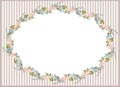 Beautiful decorative framework with flowers. Greet