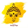Beautiful decorative happy durga pooja indian festival card background Royalty Free Stock Photo