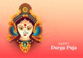 Beautiful decorative happy durga puja indian festival card background Royalty Free Stock Photo