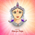 Beautiful decorative happy durga puja indian festival card background Royalty Free Stock Photo