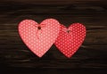 Beautiful decorative pink heart made of paper with flight and bo