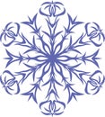 Beautiful decorative snowflakes on a white background Royalty Free Stock Photo
