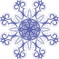 Beautiful decorative snowflakes on a white background Royalty Free Stock Photo