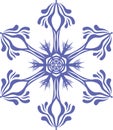 Beautiful decorative snowflakes on a white background Royalty Free Stock Photo