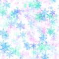 Beautiful decorative snowflakes on a white backgroundlight background with gentle snowflakes for christmas and new year
