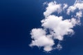 Beautiful deep blue sky with white puffy clouds on a sunny day.White Clouds on blue sky concept Royalty Free Stock Photo