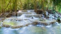 Beautiful of Deep forest water fall in national park of Thailand Royalty Free Stock Photo