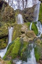 Beautiful Deep forest Waterfall near village of Bachkovo, Bulgaria Royalty Free Stock Photo