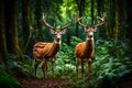 beautiful deer in a jungle