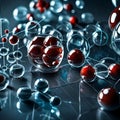 Beautiful delicate bubbles - ai generated image