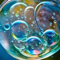 Beautiful delicate bubbles - ai generated image