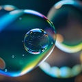 Beautiful delicate bubbles - ai generated image