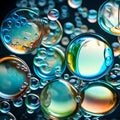 Beautiful delicate bubbles - ai generated image