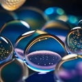 Beautiful delicate bubbles - ai generated image