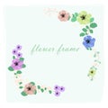 Beautiful delicate floral frame. Postcard. Royalty Free Stock Photo