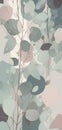 Beautiful delicate floral and leaves background. Generative Ai