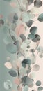 Beautiful delicate floral and leaves background. Generative Ai