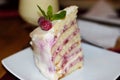 Beautiful, delicious cake with raspberries Royalty Free Stock Photo