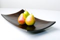 Beautiful delicious pears in a modern style vase