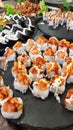Beautiful sushi buffet Royalty Free Stock Photo