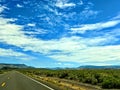 Beautiful desert Hwy blue sky