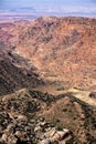 Beautiful desert mountains landscape. Wadi Dana, Jordan