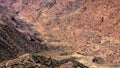 Beautiful desert mountains landscape. Wadi Dana, Jordan