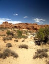 Beautiful Desert Scene and Rock Formations Royalty Free Stock Photo