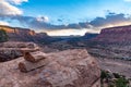 Sunset Over Indian Creek, UT Royalty Free Stock Photo