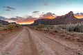 Sunset Over Indian Creek, UT Royalty Free Stock Photo