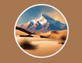 Beautiful desert travel icon