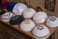 Beautiful design and collection of praying hats called Kippah or Kipa or Yarmulke