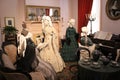 Beautiful design of historic room, with mannequins in period costumes, Canfield Casino, Saratoga Springs, New York, 2018