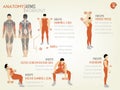 Beautiful design info graphic of arm workoutbiceps Royalty Free Stock Photo