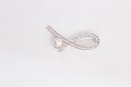 Beautiful Design of Jewelry Fashion Accessories for Women and lady Shiny Diamond brooch with pearl on the white background