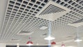 Beautiful designed interior ceiling with l e d lights. Royalty Free Stock Photo