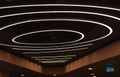 Beautiful designed lights on the ceiling of a shopping mall Royalty Free Stock Photo