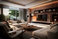 beautiful designed living room with Morden amenities realistic ai generated